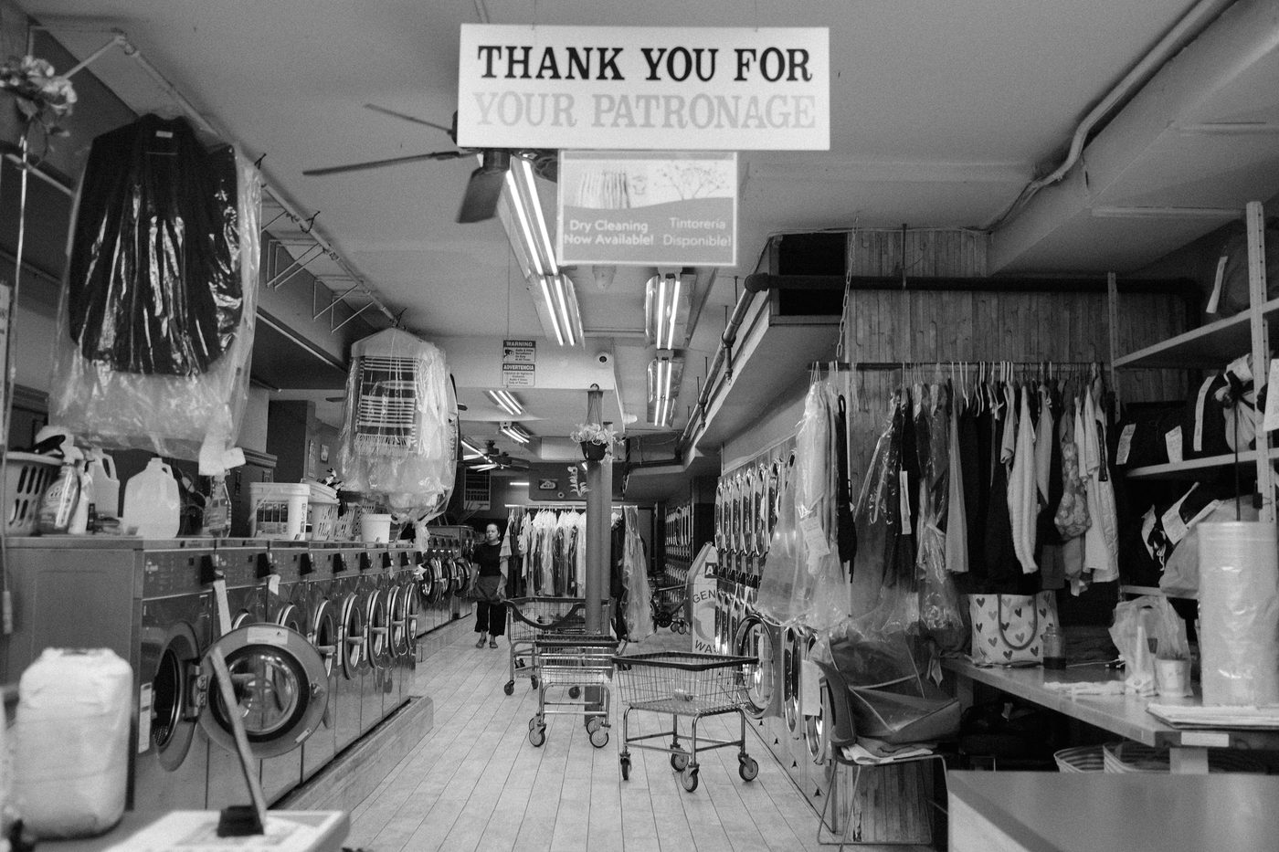 Dry cleaning service - garments on racks